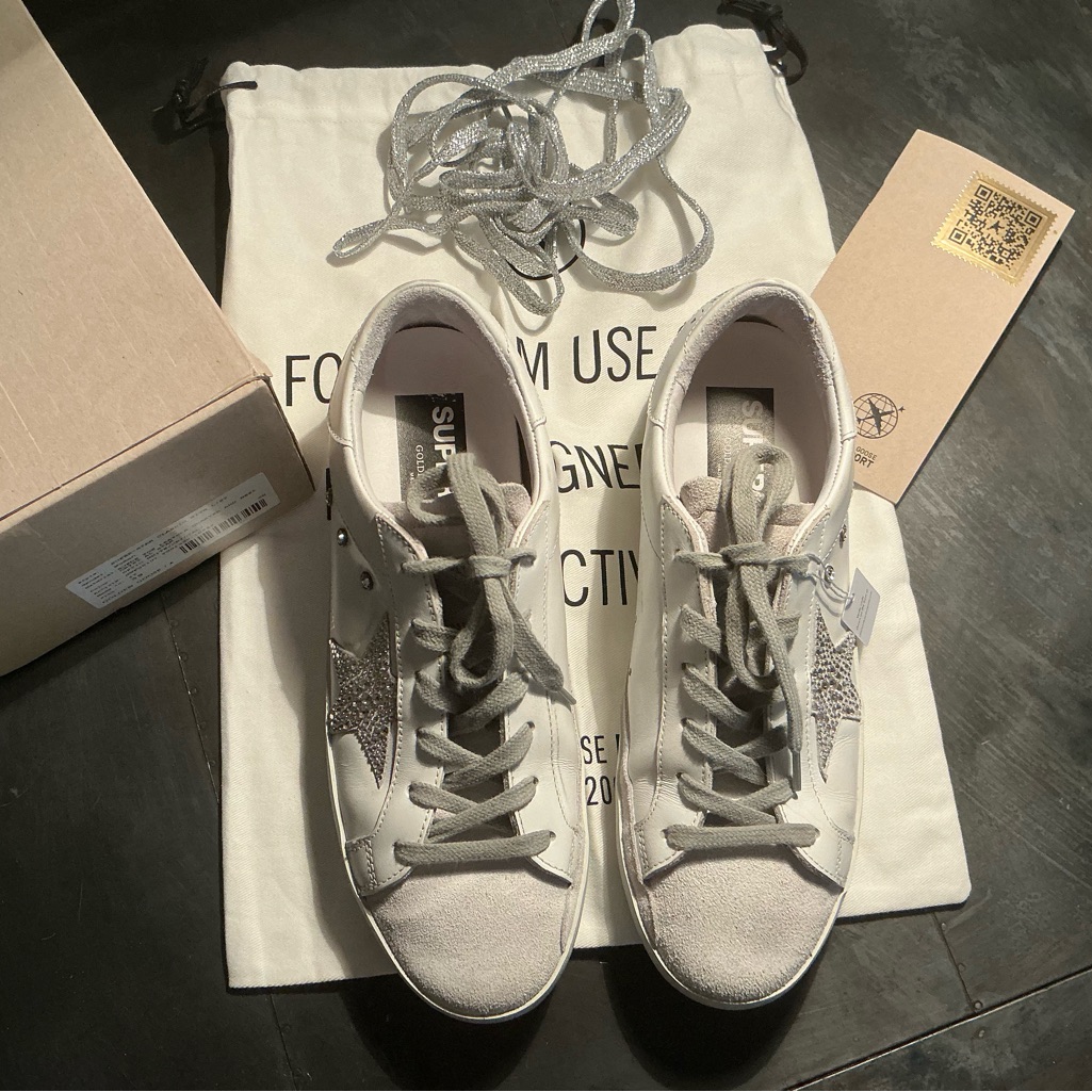 Limited Edition 65/260 Golden Goose Swarovski Crystals Superstars Eu39